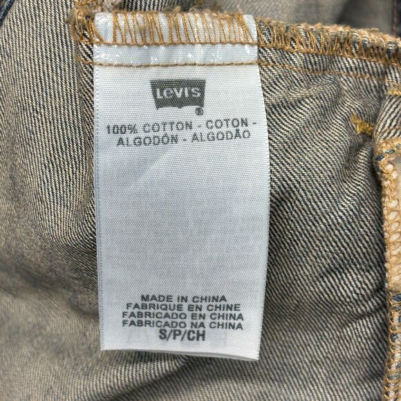 Levi's Men Sleeveless Trucker Denim Jean Vest Jacket Size Small C055 -22 - Picture 6 of 13